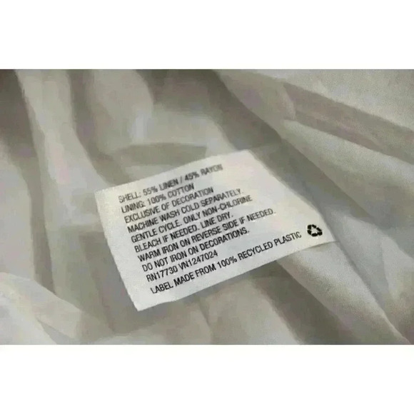 Lisa Marie Fernandez Target Dress Size Small Ric Rac Spaghetti Strap Linen Blend - Picture 13 of 13